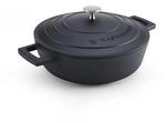 MasterClass Aluminiumguss-Auflaufform, schwarz, flach, 24 cm, 2,5 Liter,...