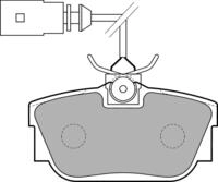 Delphi LP1733 Bremsbelag - (4-teilig) | Kompatibel mit: FORD GALAXY I, GALAXY...