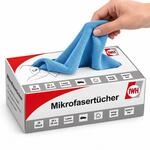 IWH Mikrofasert&uuml;cher in Box, 20 St&uuml;ck, 25 x 25 cm, Blau | Laser-geschnittene