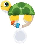 Chicco Easy Grab Turtle Toy, weiches Babyspielzeug mit Rassel, Spiegel,