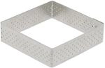 DeBuyer 3099.19 Tortenring, quadratisch, perforiert, Edelstahl, 7 cm, Silber