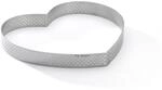 DE BUYER PERFORATED TART RING, Heart, in Stainless Steel, 0.75-Inch high O 7-Inch,