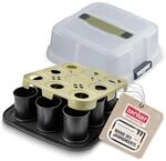 Zenker Bake, Click & Go 9er T&ouml;rtchenblech mit Haube &ndash; 29 x 29 x 7 cm &ndash;...