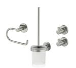 Lenz Bad-Accessoire-Set NOA Nickel &ndash; Hochwertige & Pflegeleichte Oberfl&auml;che 