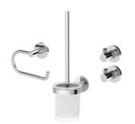 Lenz Bad-Accessoire-Set VIDA Chrom &ndash; Hochwertige & Pflegeleichte Oberfl&auml;che 