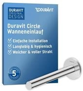 Duravit Circle Wanneneinlauf, Badewanneneinlauf mit runder Wandabdeckung, Zulauf