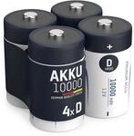 ANSMANN 4X Akku Mono D 9300 mAh 1,2V NiMH - LR20 Wiederaufladbar | 4 St&uuml;ck im...