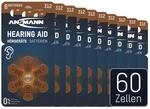 ANSMANN 60x H&ouml;rger&auml;tebatterien Typ 312 Braun - Zink Luft Batterien 1,4V 
