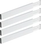 Relaxdays Schubladentrenner, 4er Set Ladentrenner, verstellbar von 46 bis 56 cm,