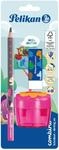 Pelikan combino&reg; Set mit Schreiblernbleistift, Radiergummi und Anspitzer, pink