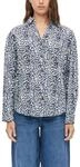 s.Oliver Damen Bluse &ndash; All-Over-Print, Langarm, V-Ausschnitt