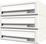 JU HBFA3/08-502 RAL9016 Hausbrieffachanlage 3-teilig, 375 x 330 x 280 mm, Stahl...