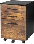 Relaxdays Rollcontainer, 3 Schubladen, H&auml;ngeregister, HxBxT: 57,5 x 40 x 40 cm,