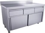 Saro Schiebet&uuml;renschrank - 3 Schub.1400X700mmAufkantung