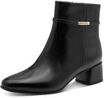 MARCO TOZZI Damen Stiefel aus Leder mit Rei&szlig;verschluss Bequem