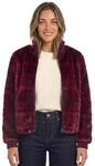 Street One Damen 2117679 Fake Fur Blouson mit Strickdetails und Print (1er Pack)