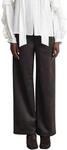 COMMA Damen Hose &ndash; Wide Leg, High Rise, Velours, 5-Pocket