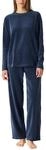 Schiesser Damen Lounge Set lang - Casual Velour