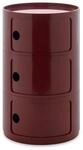 Kartell Componibili Big, Container 3-f&auml;cher, Durchmesser 42 cm, Bordeaux