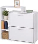 Relaxdays Schuhschrank, platzsparend, Flur, Diele, Ankleidezimmer, wei&szlig; |...