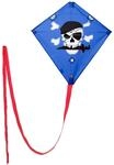 Wolkenst&uuml;rmer&reg; Racer Lenkdrachen (blau) Pirat, flugfertiger Flugdrachen mit 2x25m