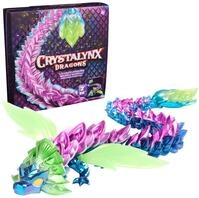 CrystaLynx Spectris, 60cm beweglicher Drache, ab 8 Jahre | Sammelfigur in...