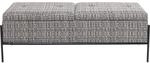 Kare Design Bank Storage, Schwarz/Wei&szlig;, Sitzbank, mit 2 F&auml;chern, Textil Bezug,