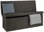 Relaxdays Faltbarer Sitzhocker mit Lehne XL HBT 73 x 114 x 38 cm stabiler...