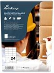 MediaRange Universal-Etiketten 70 x 37mm Wei&szlig; | 1.200 Etiketten | stark...