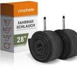 Prophete Fahrradschlauch Doppelpack &ndash; Dunlop-Ventil, Schwarz