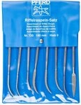 PFERD-Nadelraspel-Set, 6-teilig | Raspelhieb 2, 140mm | 12799020 &ndash; f&uuml;r mittlere