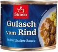 SIMON Delikatess Rindergulasch 500 g I Zartes Fleisch in herzhafter Sauce I