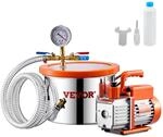 VEVOR 5,68 L Vakuumkammer und 3,5 CFM Pumpe, Edelstahlkammer, 1-stufiges