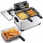VEVOR Kommerzielle elektrische Fritteuse, Edelstahl-Arbeitsplatte Fritteuse mit