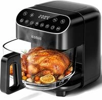 Kismile Glas Airfryer 4,7L, PFAS-frei, Touchscreen, 1500W, 8 Programme | 4,7L