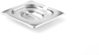 HENDI Gastronorm Deckel, mit L&ouml;ffelaussparung, GN1/6, 176x162mm, Edelstahl 