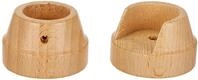 GARDINIA Wandlager f&uuml;r Gardinenstangen, Holz, Natur, 2 St&uuml;ck | &Oslash; 28 mm,...