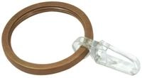 GARDINIA Gardinenringe f&uuml;r Gardinenstangen &Oslash; 25 mm, Mit Gleiteinlage und