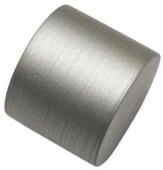Gardinia Endst&uuml;ck, 2 x Endkappe, Metall,Silber, f&uuml;r Gardinentechnik &Oslash; 19 mm