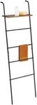 Relaxdays Handtuchleiter, 4 Sprossen, Ablage, HxBxT: 150 x 45,5 x 20 cm, Metall,