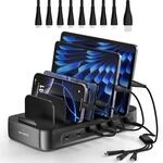 4smarts Ladestation Team 100W 5C/1A inkl. 6 Kabel, schwarz
