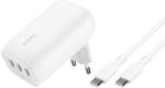 Belkin BoostCharge USB-C-Ladeger&auml;t mit DREI Anschl&uuml;ssen und PPS (67 W) PD