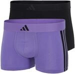 adidas Herren Low Rise Trunk (2 Pack) - Active Flex Cotton 3 Stripes