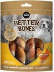 Zeus & Zo&euml; Better Bones Hundekausnack, gro&szlig;e weiche Kaurollen mit H&uuml;hnchen,