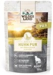 Wildes Land | Nassfutter f&uuml;r Katzen | H&uuml;hnerp&uuml;ree (mit Distel&ouml;l) | Tablett 12 x