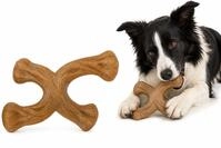 Flamingo hundespielzeug - Kauspielzeug mit Rindfleischgeschmack - Nyl'o Wood X-Form -