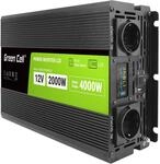 Green Cell LCD Wechselrichter 2000W/4000W 12V, 230V &ndash; Reiner Sinus, Pure Sine...
