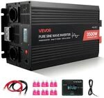 VEVOR 3500 W Wechselrichter, 12 V DC auf 230 V AC, Reiner Sinus-Wechselrichter,