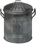 Relaxdays Ascheeimer mit Deckel, Griffen, 10 Liter, verzinktes Eisen,...