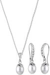 Elli Schmuckset Damen S&uuml;&szlig;wasserzuchtperle und Kristalle | 925 Sterling Silber